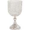 image:imageDeco 79 Aluminum Metal Hurricane Lamp Single Candle  6 x 6 x 19 SilverSilverClear