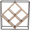 image:imageDeco 79 Industrial Metal Rectangle Wine Rack 26 x 7 x 10 BrownBlackBrown