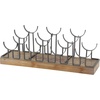 image:imageDeco 79 Industrial Metal Rectangle Wine Rack 26 x 7 x 10 BrownBrown