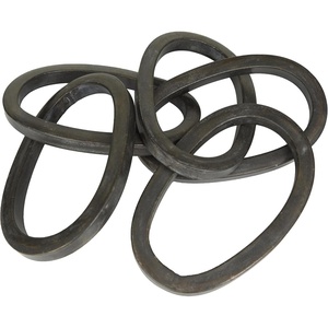image:imageCosmoLiving by Cosmopolitan Metal Chain Decorative Sculpture Home Decor Statue Accent Figurine 36 x 6 x 3 BlackBlack