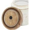 image:imageDeco 79 Ceramic Living Room Decorative Jars Decorative Container with Wood Lids Set of 3 Jar with Lid 8 8 7H White  Living Room Decorative Container With Wood Lids Decorative Containers Jar
