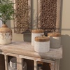 image:imageDeco 79 Ceramic Living Room Decorative Jars Decorative Container with Wood Lids Set of 3 Jar with Lid 8 8 7H White  Living Room Decorative Container With Wood Lids Decorative Containers Jar