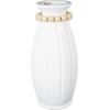 image:imageDeco 79 Magnesium Oxide Decorative Vase Wide Centerpiece Vase with Carved Grooves Flower Vase for Home Decoration 16 x 16 x 18 WhiteWhite