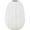 image:imageDeco 79 Magnesium Oxide Decorative Vase Wide Centerpiece Vase with Carved Grooves Flower Vase for Home Decoration 16 x 16 x 18 WhiteWhite