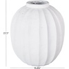 image:imageDeco 79 Magnesium Oxide Decorative Vase Wide Centerpiece Vase with Carved Grooves Flower Vase for Home Decoration 16 x 16 x 18 WhiteWhite