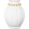 image:imageDeco 79 Magnesium Oxide Decorative Vase Wide Centerpiece Vase with Carved Grooves Flower Vase for Home Decoration 16 x 16 x 18 WhiteWhite