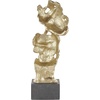 image:imageDeco 79 Polystone Mask Decorative Sculpture Stacked Face Cutout Home Decor Statue with Black Block Base Accent Figurine 8 x 5 x 21 Gold8 x 5 x 21