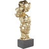 image:imageDeco 79 Polystone Mask Decorative Sculpture Stacked Face Cutout Home Decor Statue with Black Block Base Accent Figurine 8 x 5 x 21 Gold8 x 5 x 21