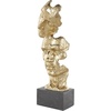 image:imageDeco 79 Polystone Mask Decorative Sculpture Stacked Face Cutout Home Decor Statue with Black Block Base Accent Figurine 8 x 5 x 21 Gold8 x 5 x 21