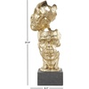 image:imageDeco 79 Polystone Mask Decorative Sculpture Stacked Face Cutout Home Decor Statue with Black Block Base Accent Figurine 8 x 5 x 21 Gold8 x 5 x 21