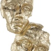 image:imageDeco 79 Polystone Mask Decorative Sculpture Stacked Face Cutout Home Decor Statue with Black Block Base Accent Figurine 8 x 5 x 21 Gold8 x 5 x 25