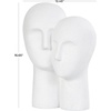 image:imageDeco 79 Polystone People Decorative Sculpture Head Home Decor Statue with Speckled Detailing Accent Figurine 12 x 9 x 17 WhiteWhite