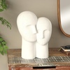 image:imageDeco 79 Polystone People Decorative Sculpture Head Home Decor Statue with Speckled Detailing Accent Figurine 12 x 9 x 17 WhiteWhite