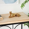 image:imageDeco 79 Resin Leopard Decorative Sculpture Laying Home Decor Statue with Textured Spots Accent Figurine 8 x 4 x 4 GoldGold