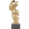 image:imageDeco 79 Polystone Mask Decorative Sculpture Stacked Face Cutout Home Decor Statue with Black Block Base Accent Figurine 8 x 5 x 21 Gold8 x 5 x 21
