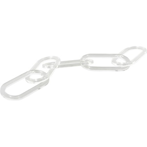 image:imageDeco 79 Acrylic Plastic Chain Decorative Sculpture Circular 7 Link Home Decor Statue Accent Figurine 21 x 0 x 5 Clear27 x 0 x 4