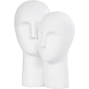 image:imageDeco 79 Polystone People Decorative Sculpture Head Home Decor Statue with Speckled Detailing Accent Figurine 12 x 9 x 17 WhiteWhite
